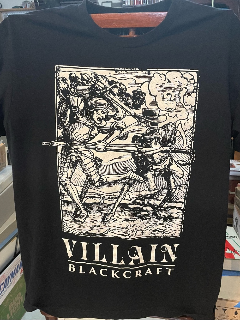 Villain Blackcraft Men's Black Graphic Short-Sleeve Tee